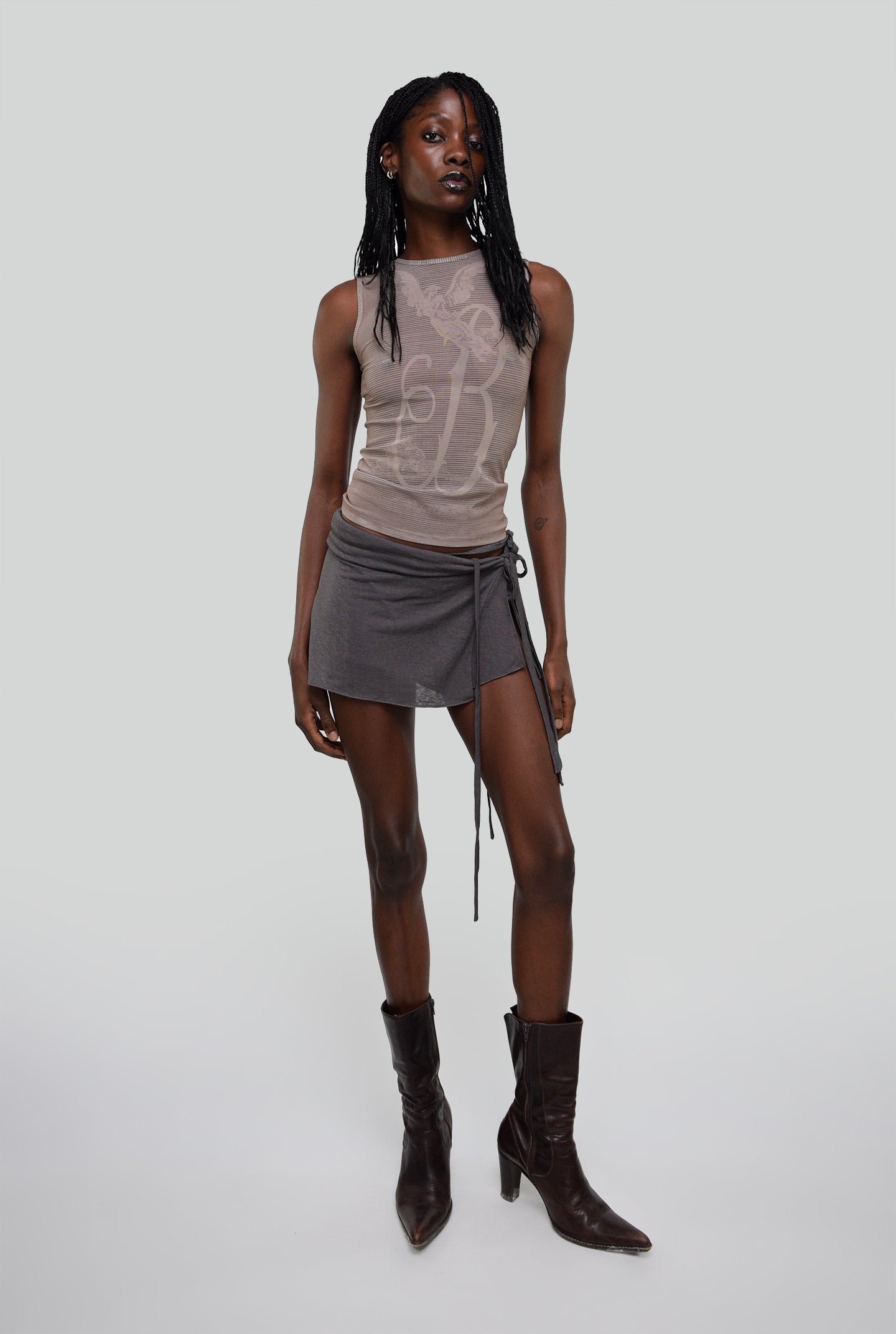 String Skirt Grey