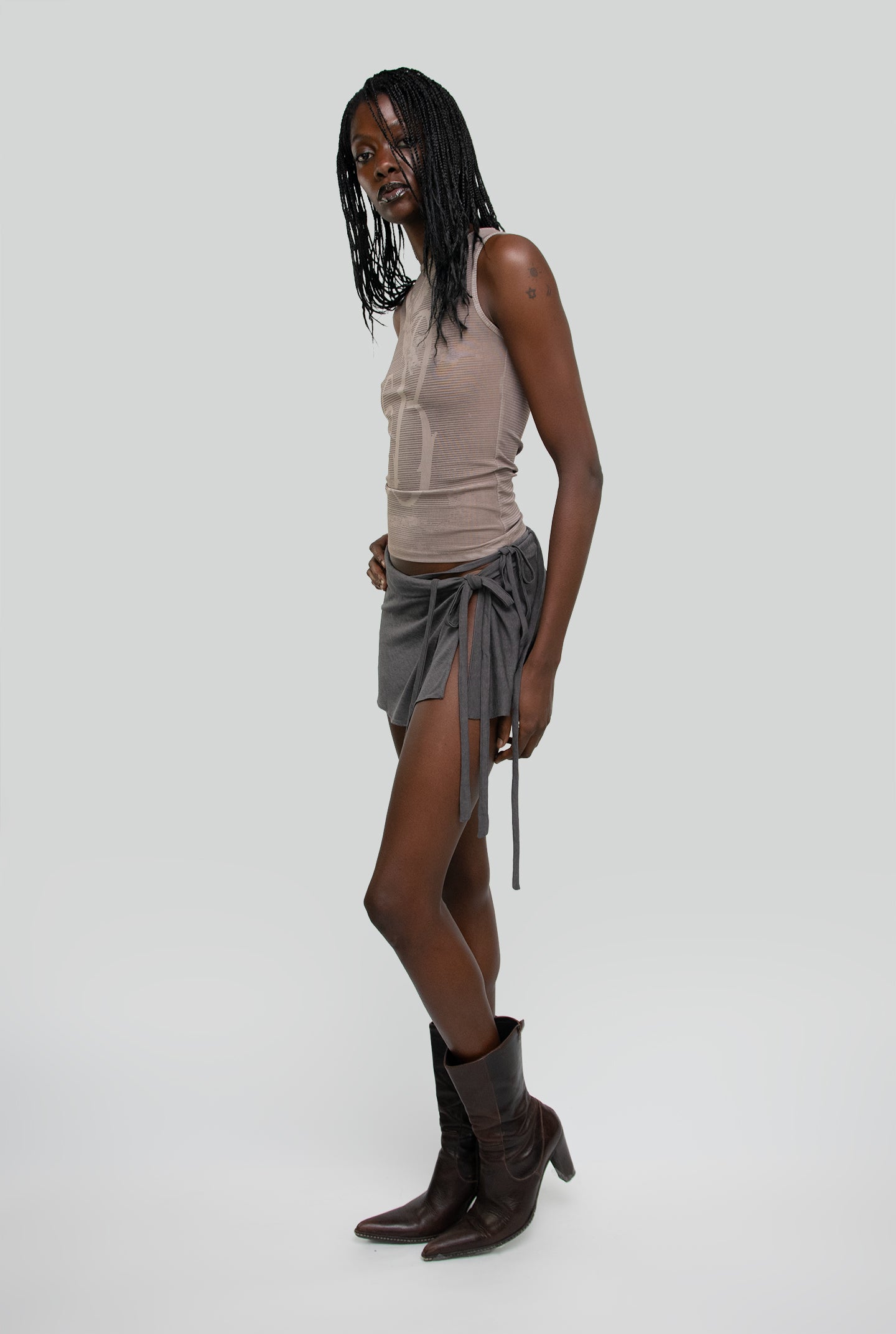 String Skirt Grey