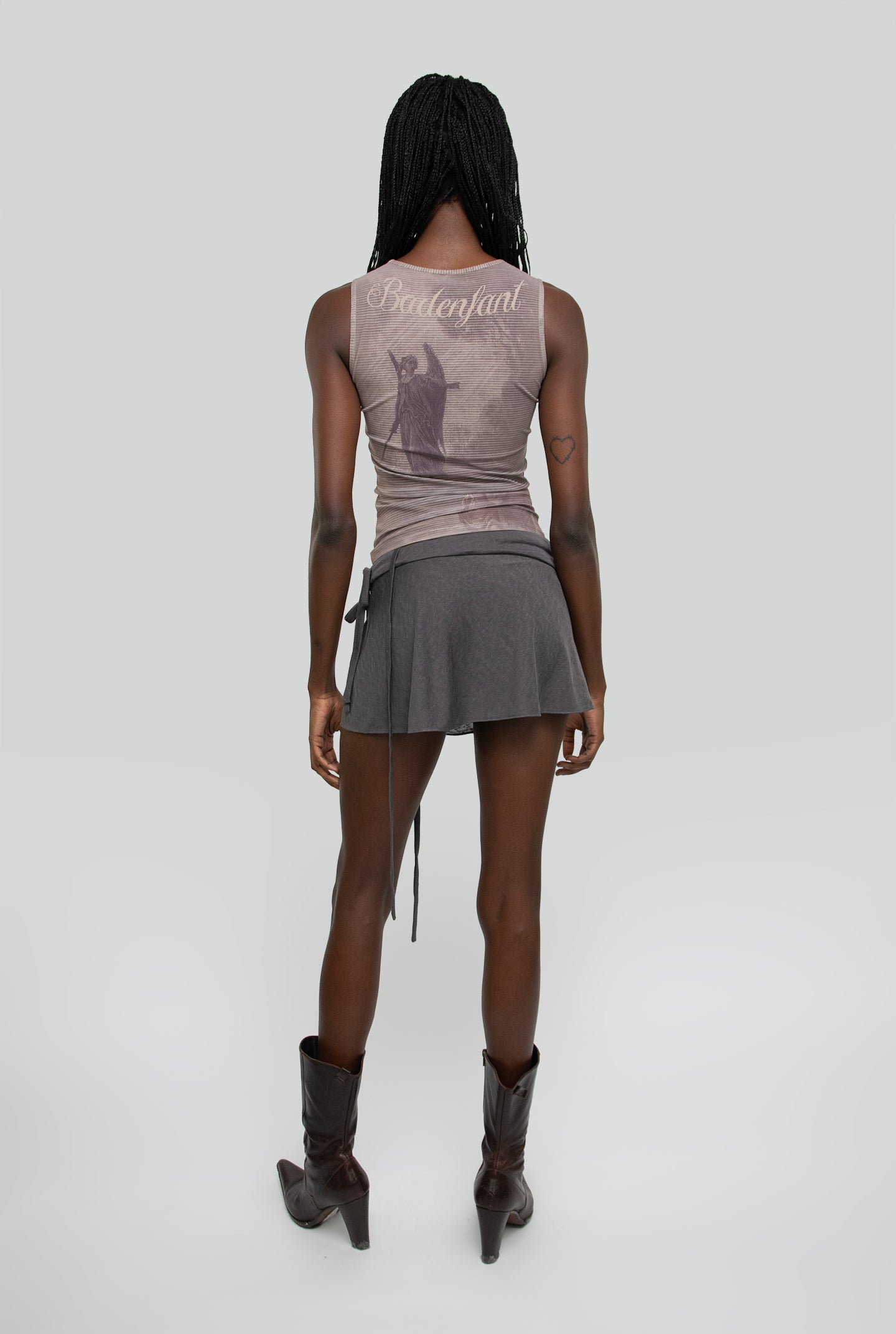 String Skirt Grey
